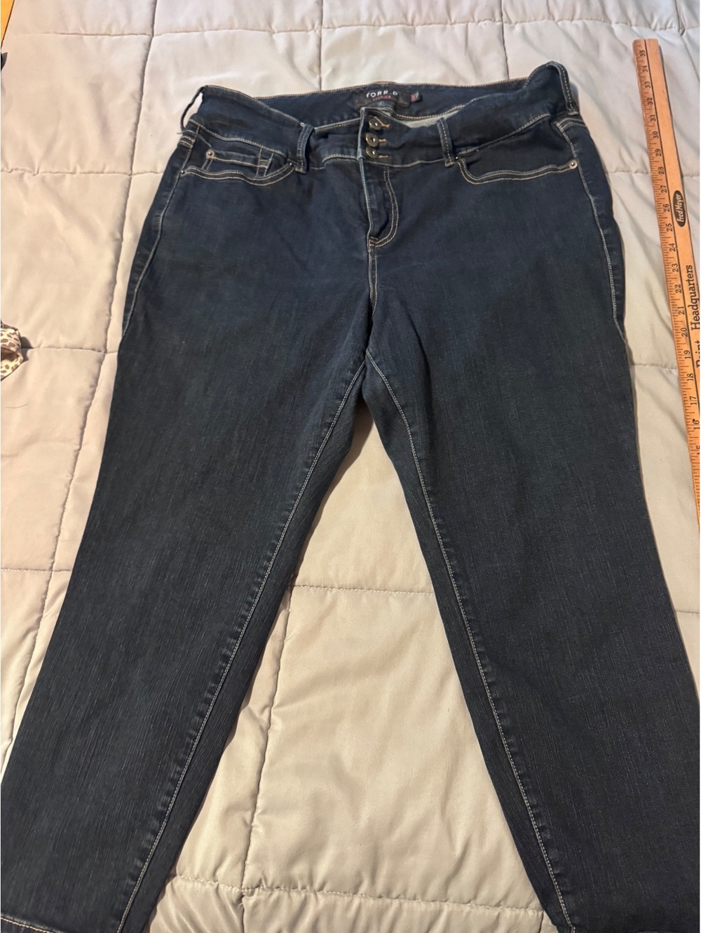 Torrid Premium Women’s Size 20S Dark Wash Skinny Jeans Stretch Denim Plus Size